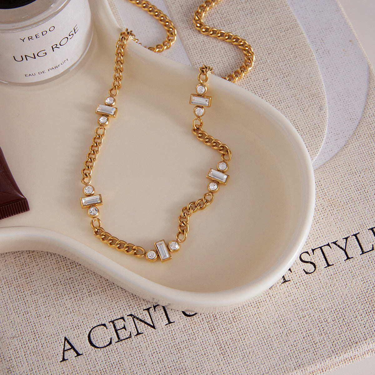 Classic Rhinestone Stacking Shiny Chain