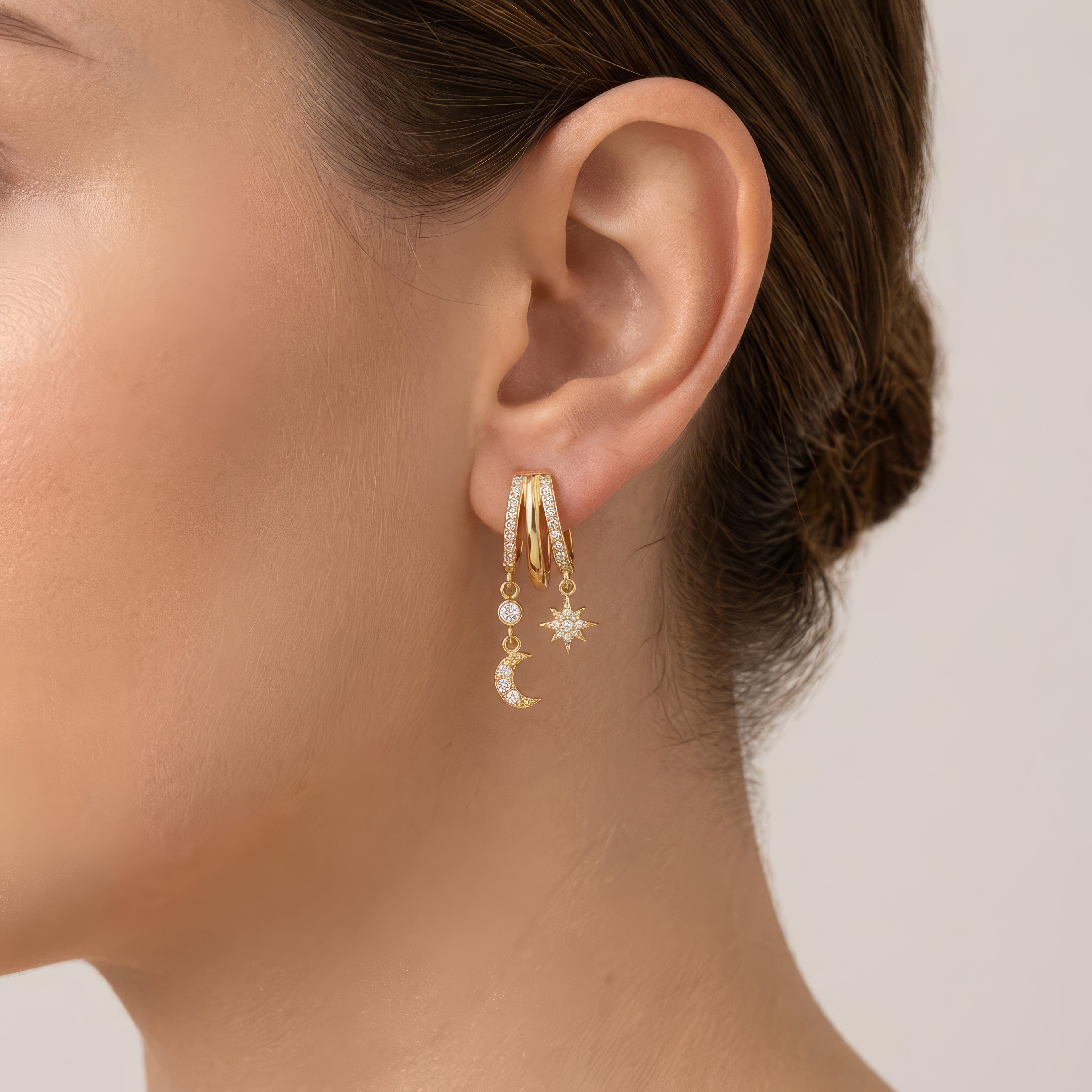Star Moon Dangle