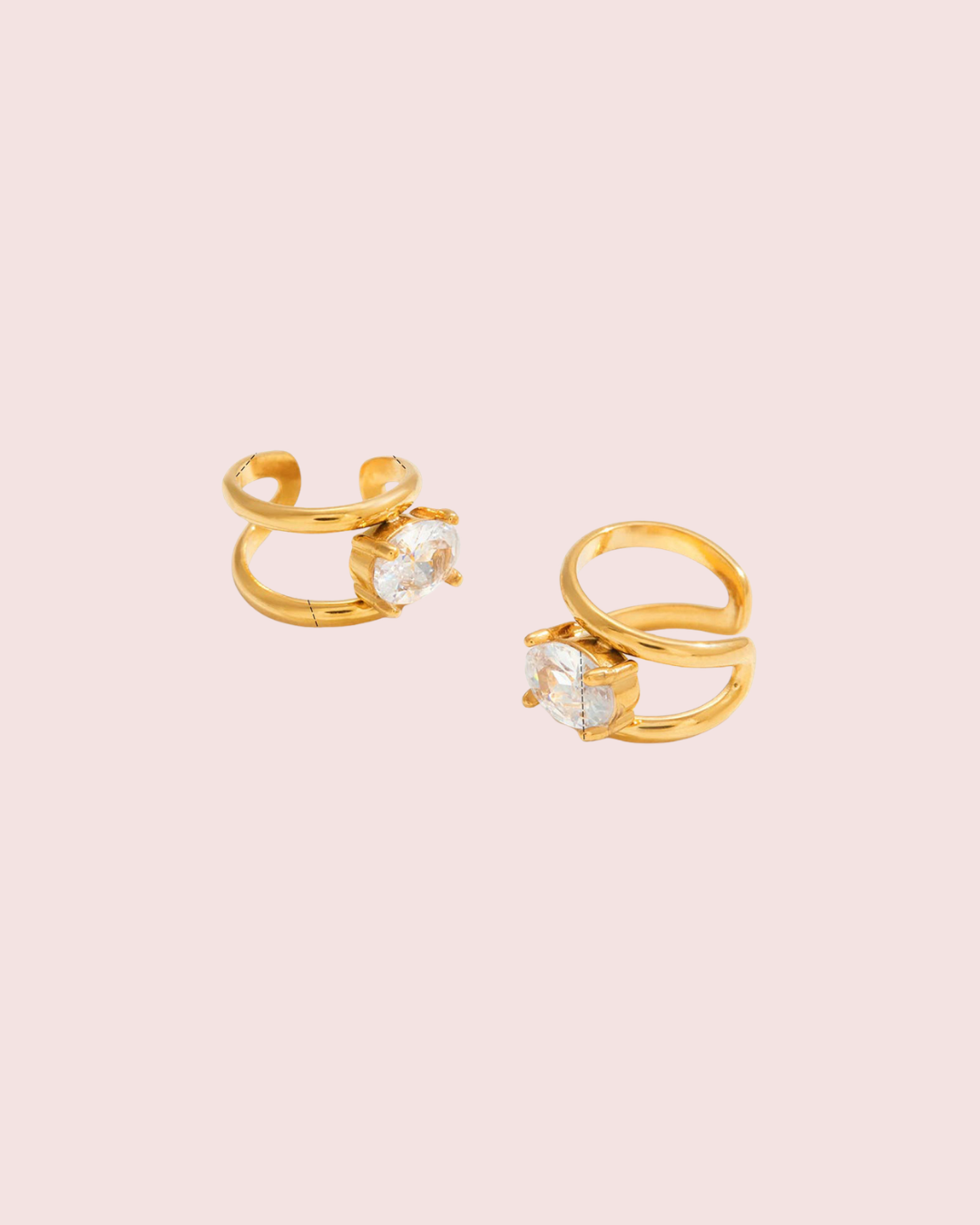Oval shine earcuffs